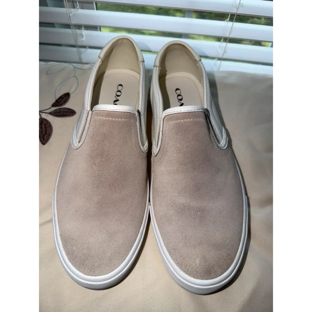 Coach Men’s Parker Slip-On Leather & Suede Sneakers (FG1623) Size 10D / EU 43